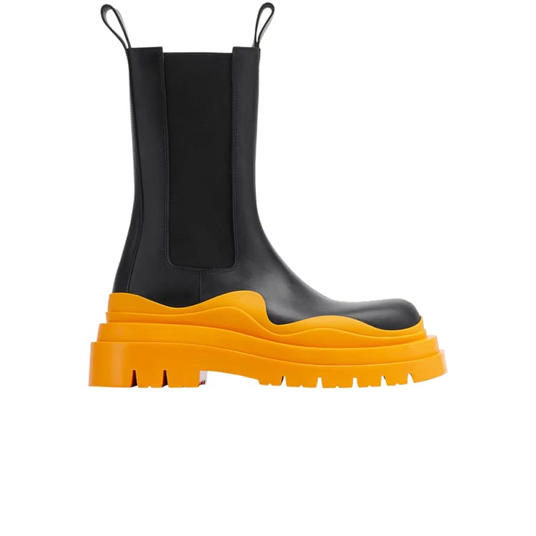 Bottega Veneta Wmns Tire Boot 'Black Tangerine'