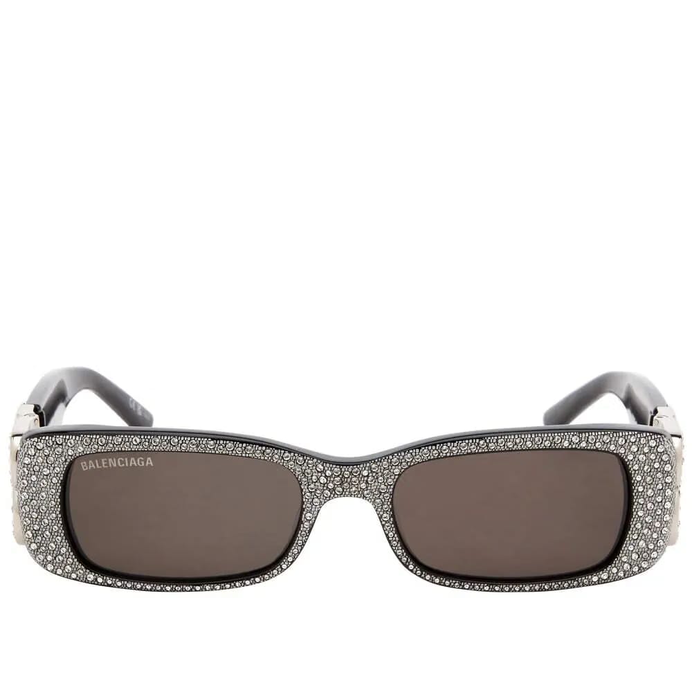 Balenciaga Women's Eyewear BB0096S Sunglasses in Black/Silver