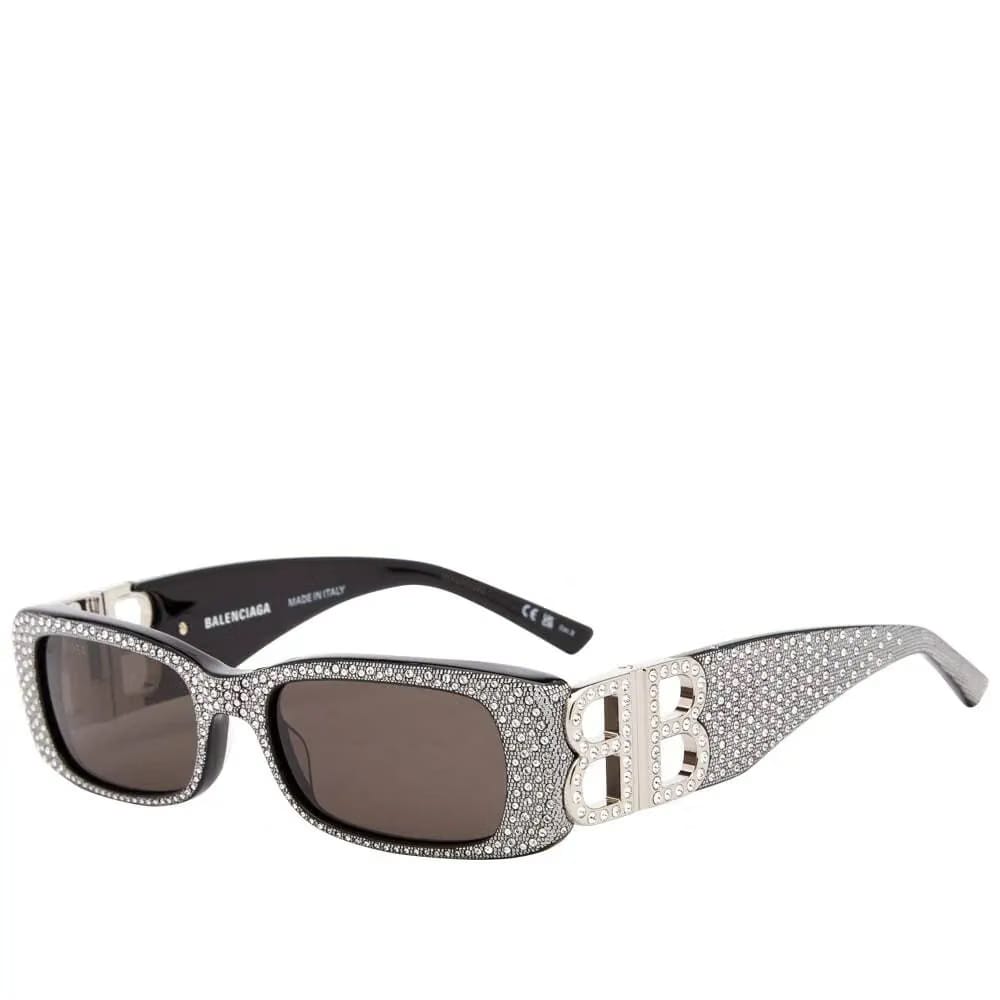 Balenciaga Women's Eyewear BB0096S Sunglasses in Black/Silver