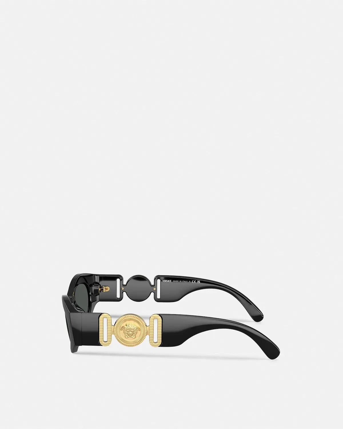 Medusa Biggie Cat-Eye Sunglasses Black Gold