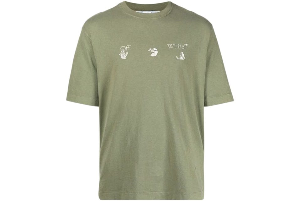 Off White Khaki Vintage Logo T-Shirt