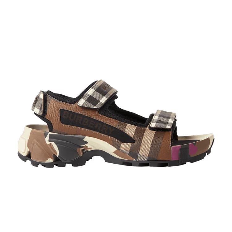 Burberry Wmns Check Arthur Sandal 'Dark Birch Brown'