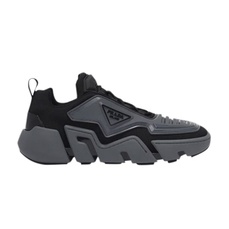 Prada Techno Stretch Fabric Sneaker Grey Black