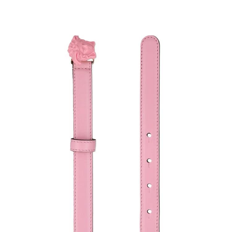 Versace La Medusa Leather Belt Pink