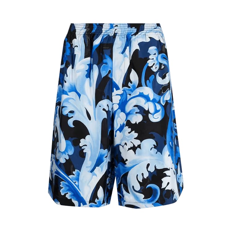 Versace Baroque Print Shorts Blue