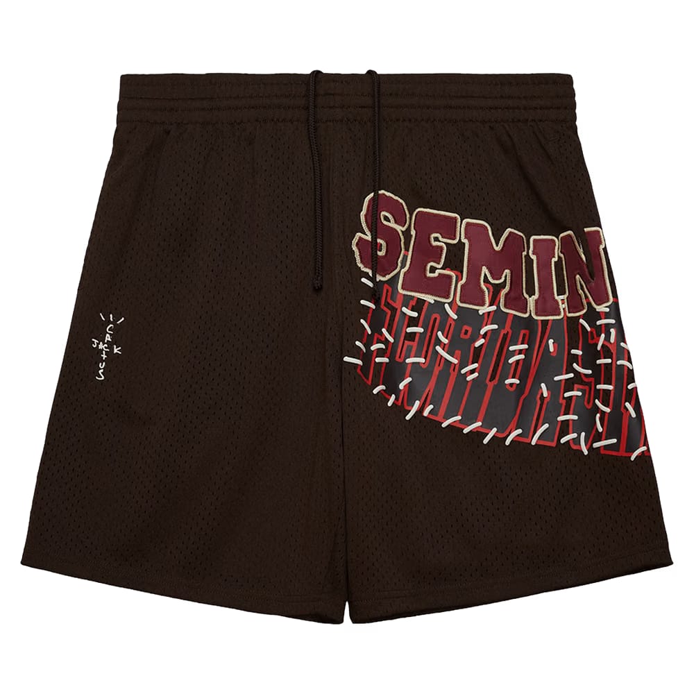 Cactus Jack by Travis Scott x Mitchell & Ness Florida State University Shorts Brown