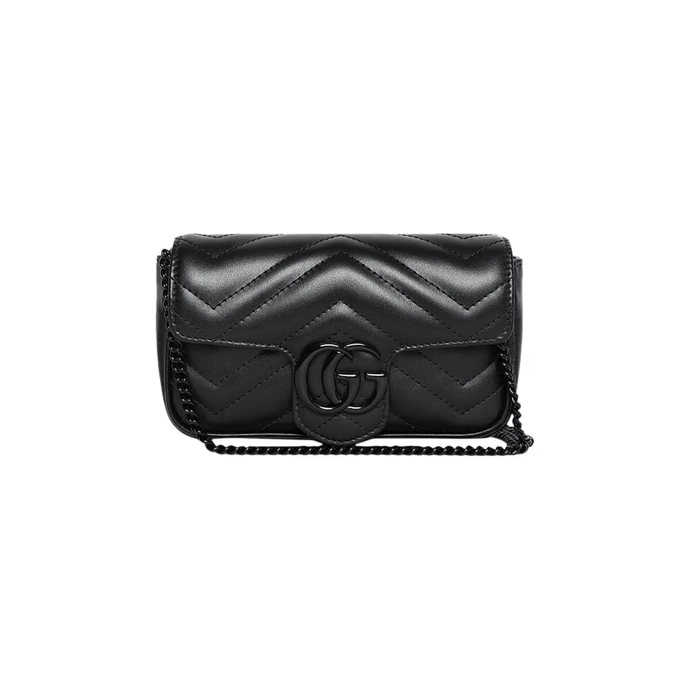 Gucci GG Marmont Matelasse Super Mini Bag Black
