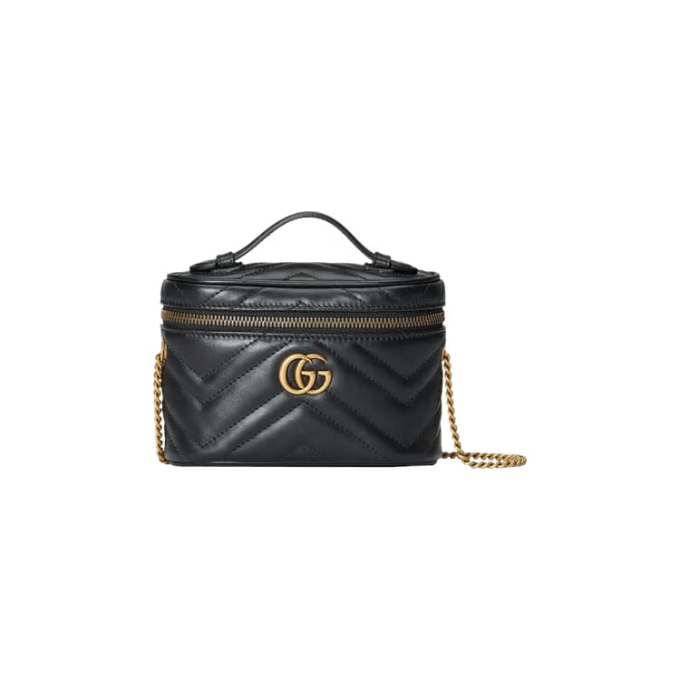 Gucci GG Marmont Mini Top Handle Bag Nero