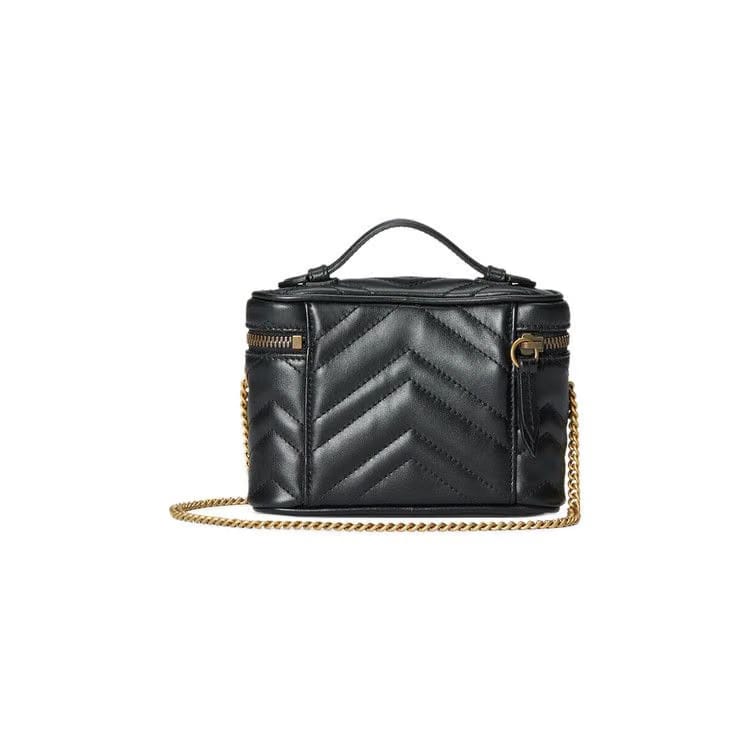 Gucci GG Marmont Mini Top Handle Bag Nero