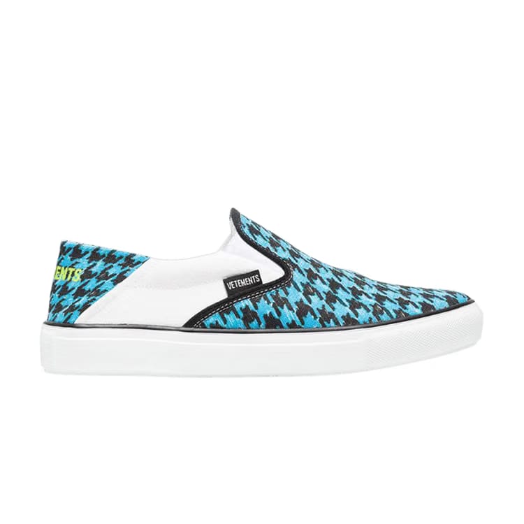 Vetements Babouche Sneaker Blue Houndstooth