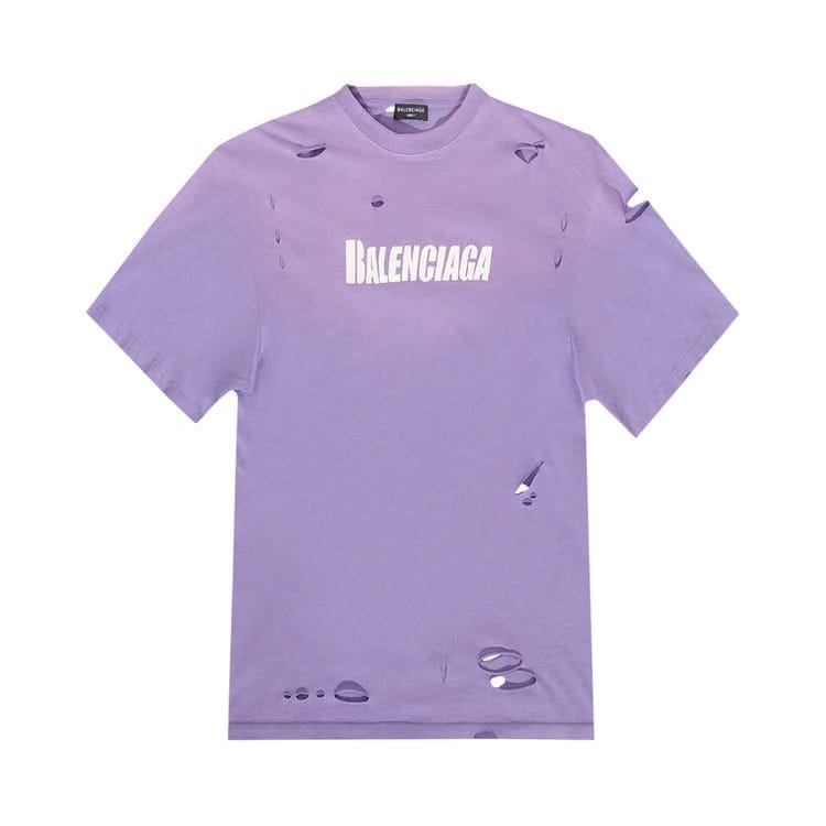 Balenciaga Boxy T-Shirt Purple/White