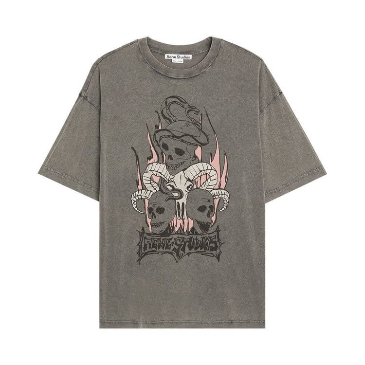 Acne Studios Graphic T-Shirt Faded Black