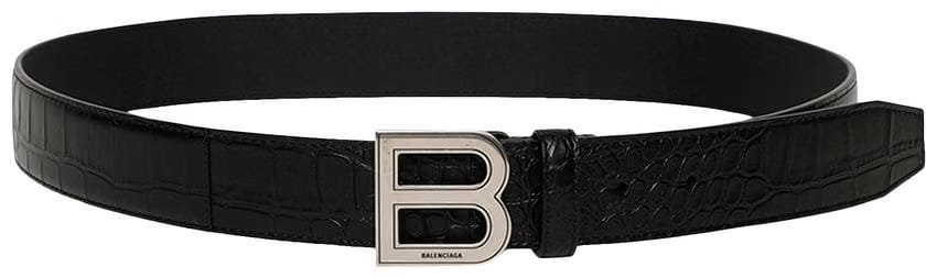Balenciaga Leather Belt Black