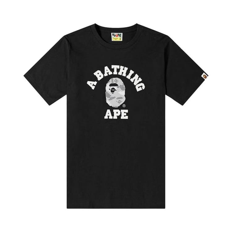 BAPE Digital Camo College T-Shirt - Black