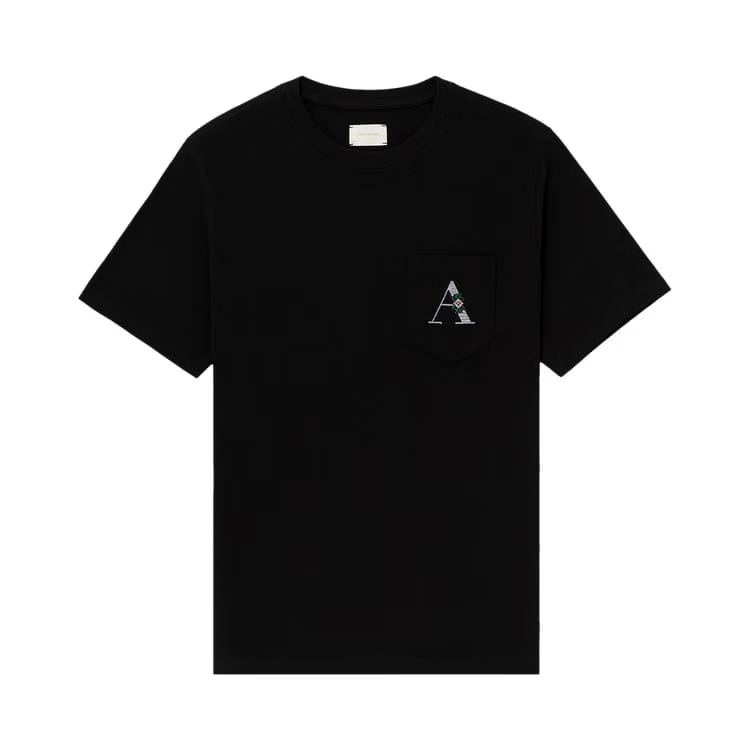 Aimé Leon Dore Needlepoint A Pocket T-Shirt Jet Black