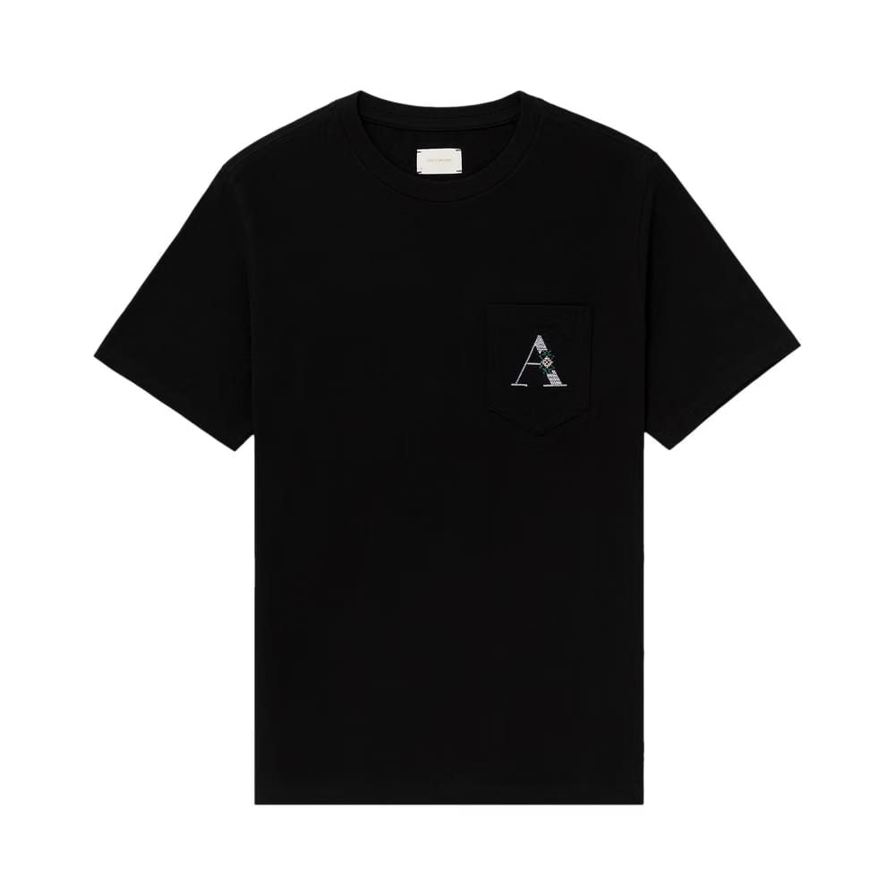 Aimé Leon Dore Needlepoint A Pocket T-Shirt Jet Black