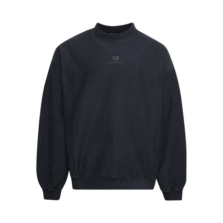Balenciaga Oversized Crewneck New Sporty B Black
