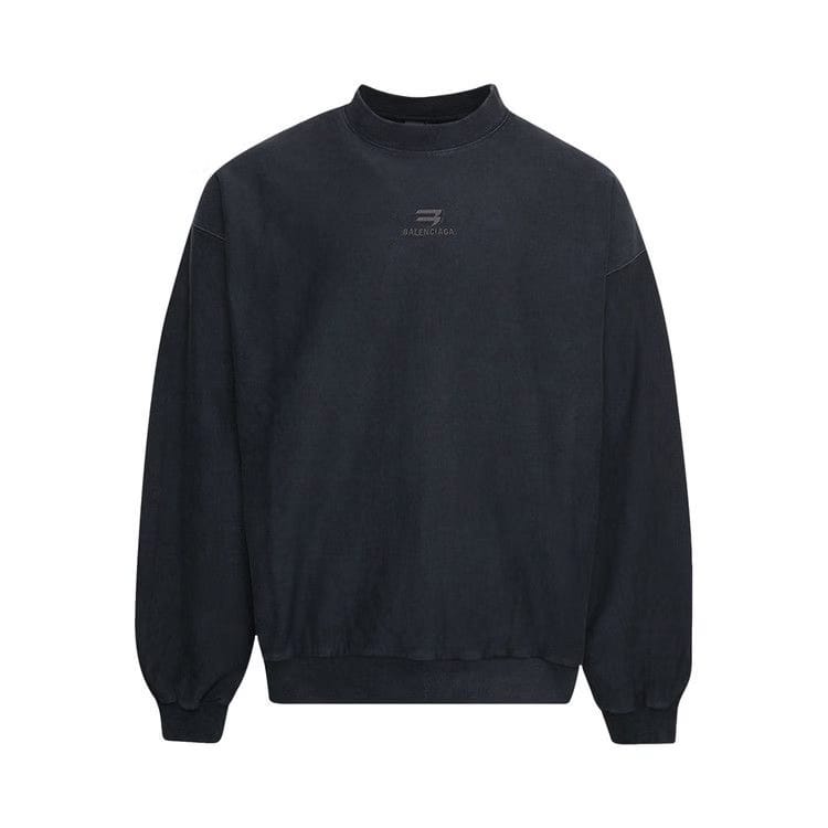 Balenciaga Oversized Crewneck New Sporty B Black