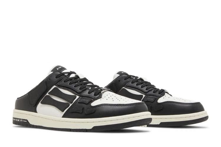Amiri Skel Top Low Slip-On Black White