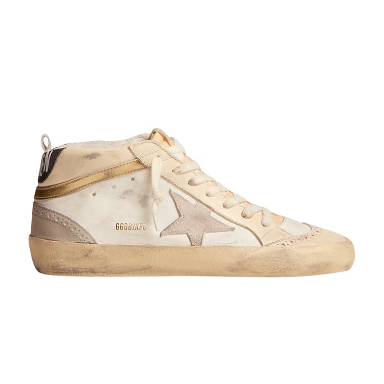 Golden Goose Wmns Mid Star 'Light Grey Gold'