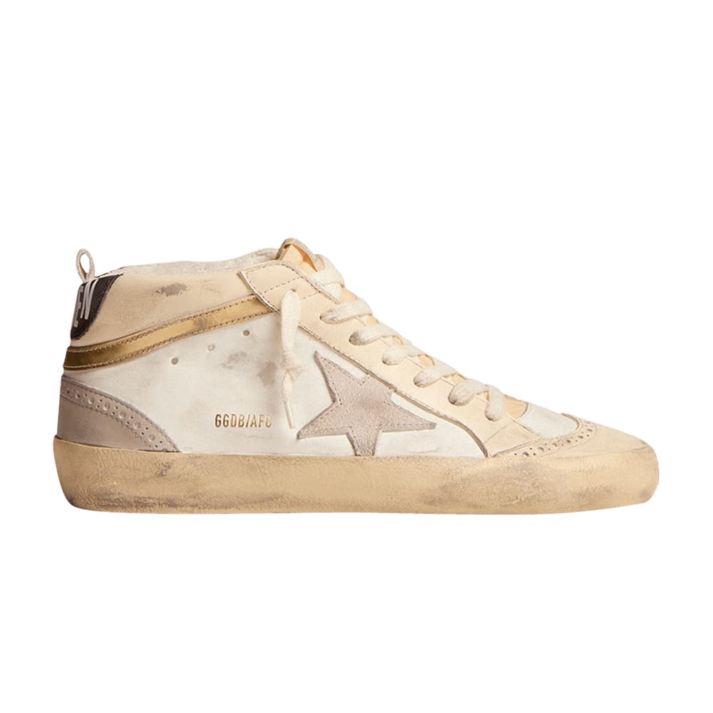 Golden Goose Wmns Mid Star 'Light Grey Gold'