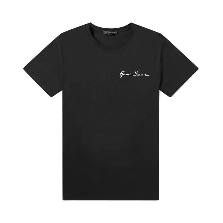Versace GV Signature Embroidered T-Shirt Black