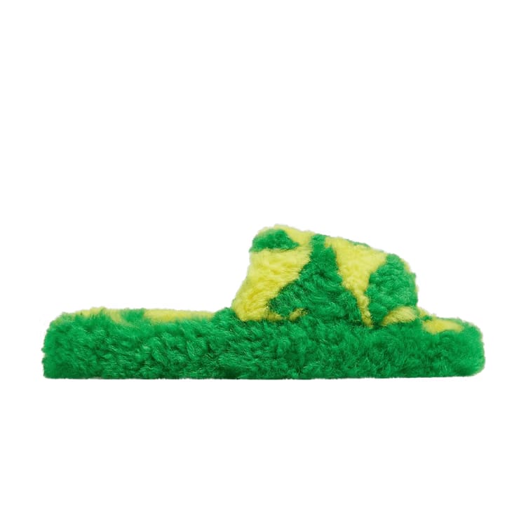 Bottega Veneta Wmns Resort Teddy Slide 'Kiwi Parakeet'