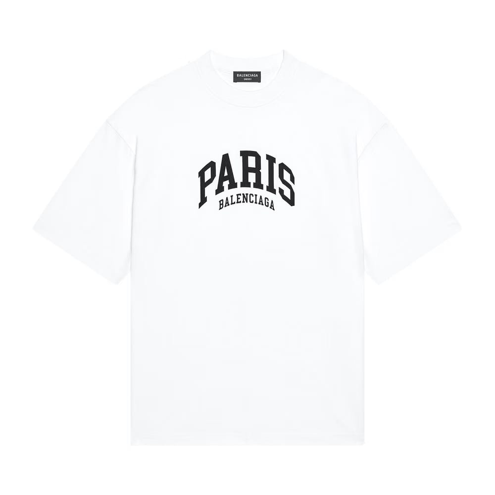 Balenciaga Cities Paris T-Shirt Medium Fit White