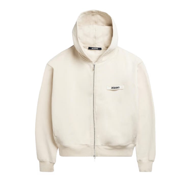 Jacquemus Le Gros Grain Zip Hoodie Beige