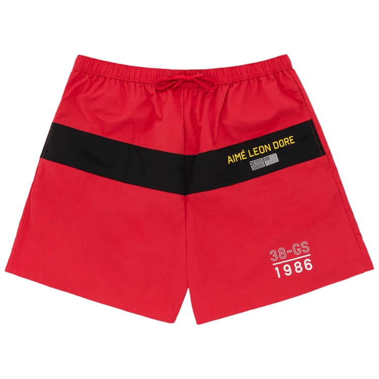 Aimé Leon Dore 38-GS Offshore Paneled Shorts Red