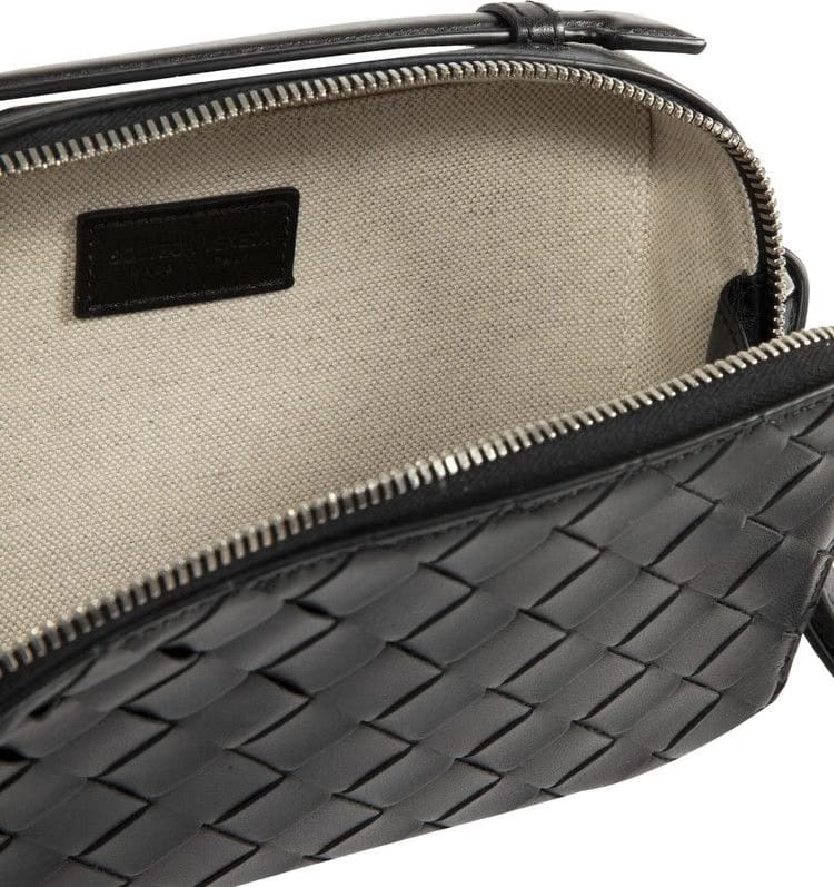 Bottega Veneta Intrecciato Crossbody Pouch Black/Silver