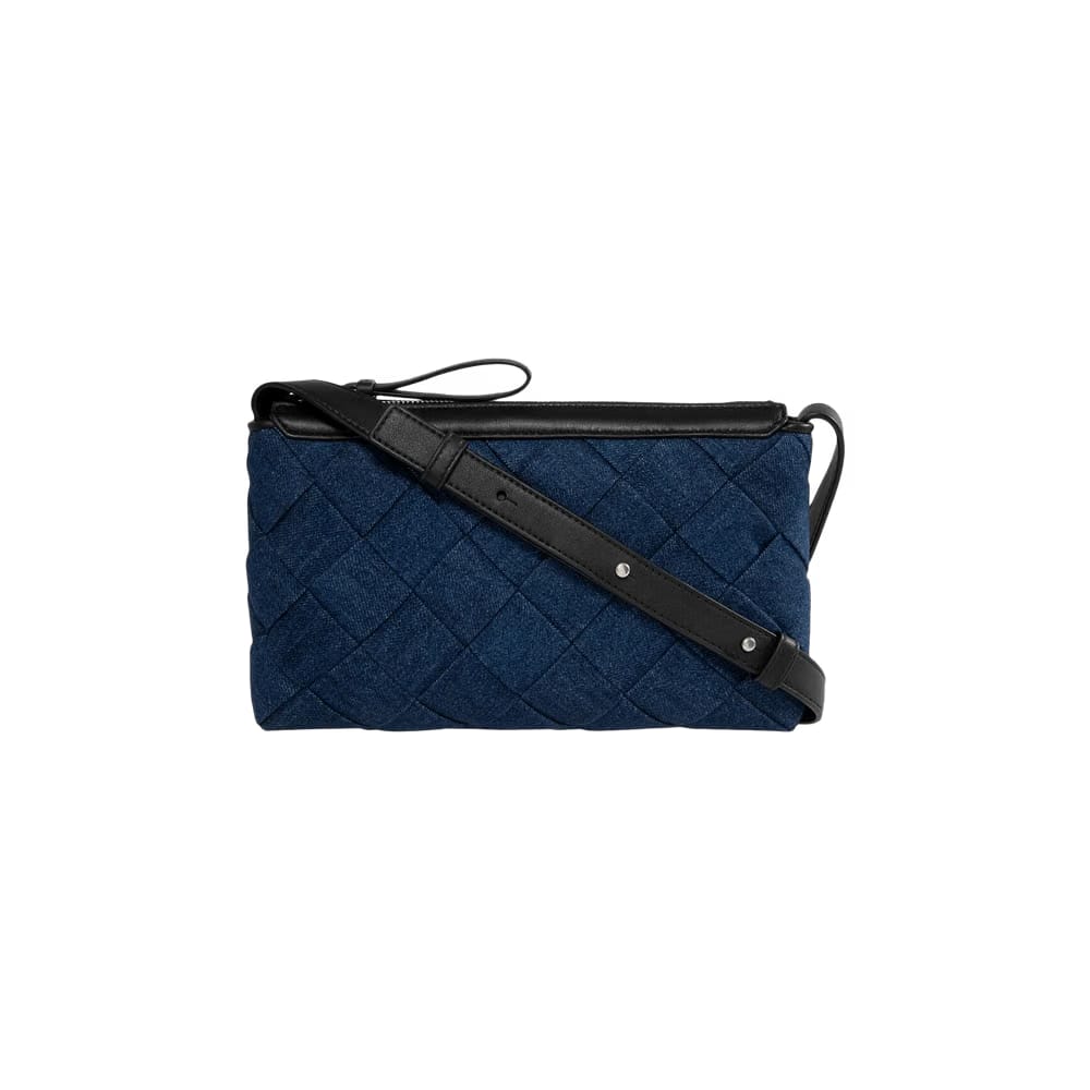 Bottega Veneta Zipped Messenger Bag Indigo/Black/Silver