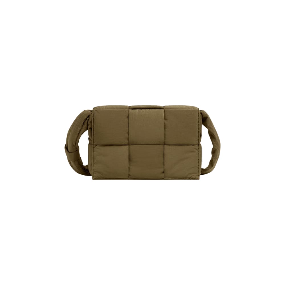 Bottega Veneta Small Padded Tech Cassette Bag Mud/Silver