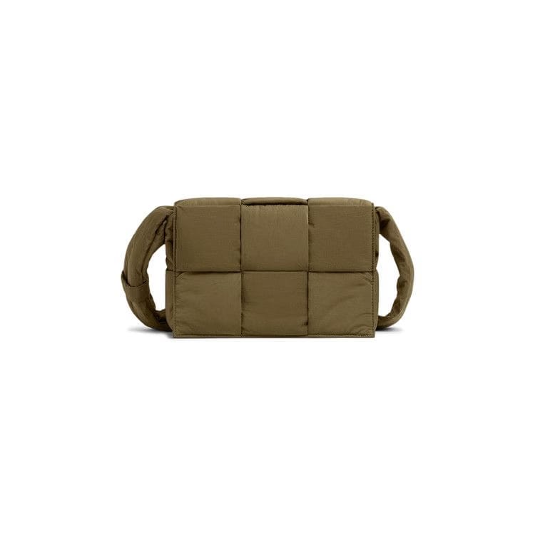 Bottega Veneta Small Padded Tech Cassette Bag Mud/Silver