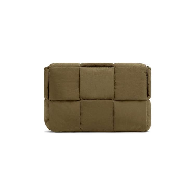 Bottega Veneta Small Padded Tech Cassette Bag Mud/Silver