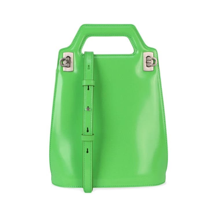 Ferragamo Micro Wanda Patent Leather Shoulder Bag Green