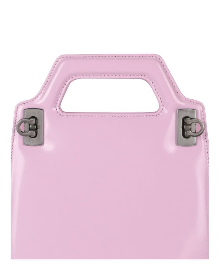Ferragamo Micro Wanda Patent Leather Shoulder Bag Pink