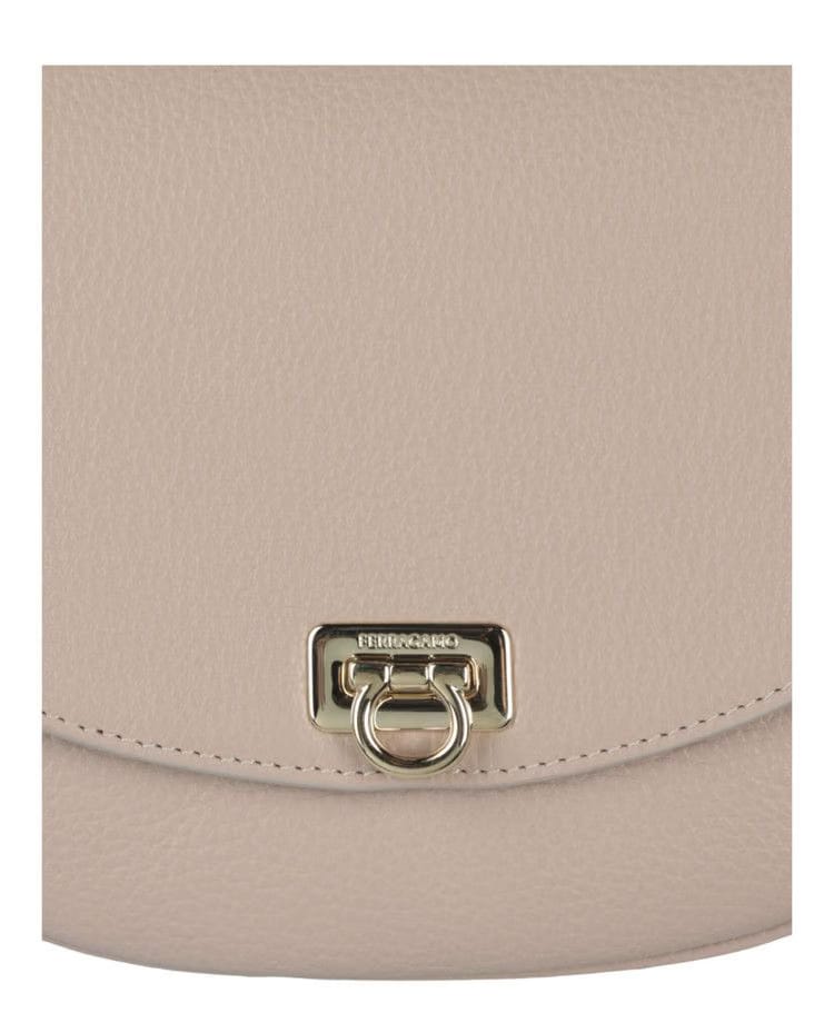 Ferragamo Gancini Buckle Crossbody Bag Pink