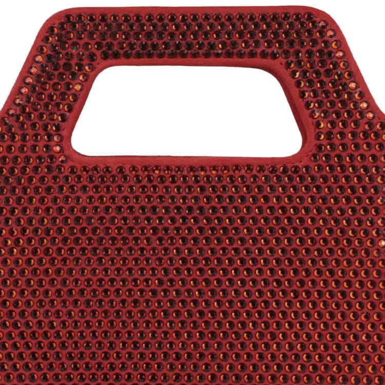 Ferragamo Wanda Mini Stain And Strass Top-Handle Bag Red