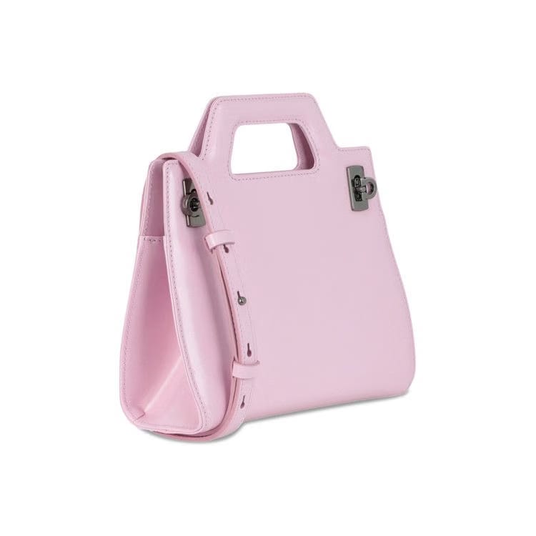 Ferragamo Mini Wanda Leather Top-Handle Bag Light Pink