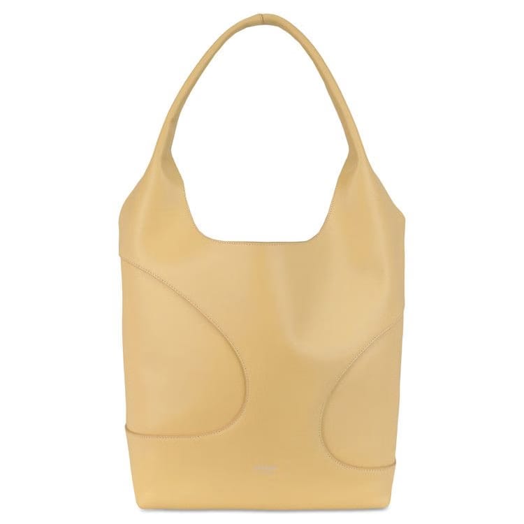 Ferragamo Debossed Cut-Out Hobo Bag Light Yellow