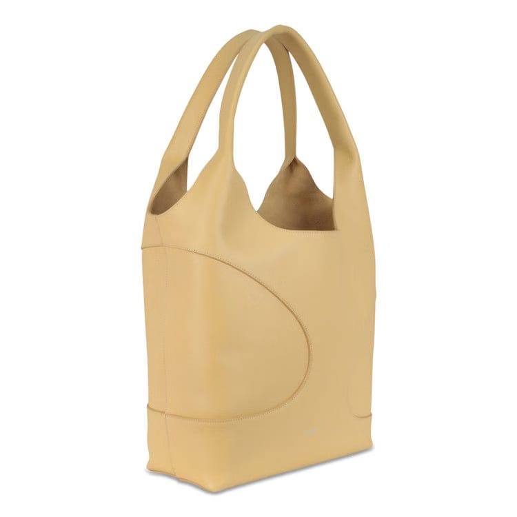 Ferragamo Debossed Cut-Out Hobo Bag Light Yellow