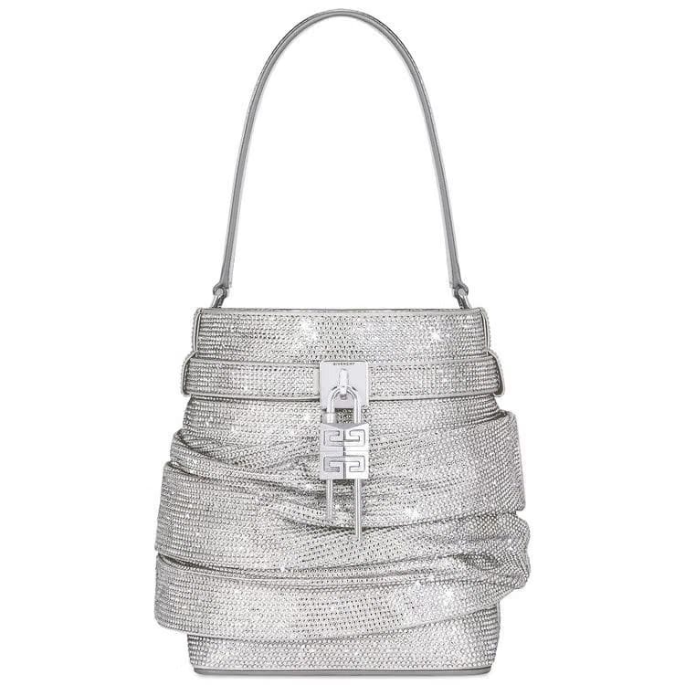 Givenchy Shark Lock Bucket Bag Light Silvery