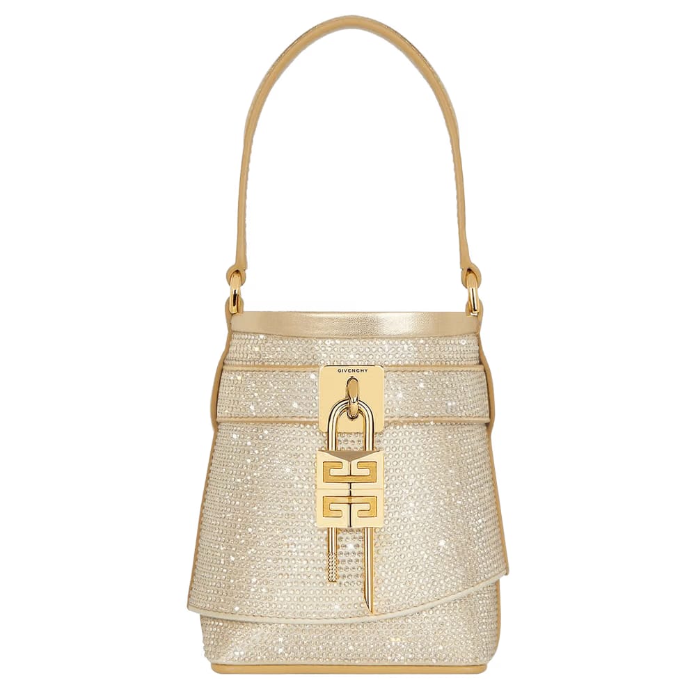 Givenchy Micro Shark Lock Bucket Bag Blond