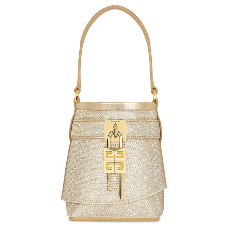 Givenchy Micro Shark Lock Bucket Bag Blond