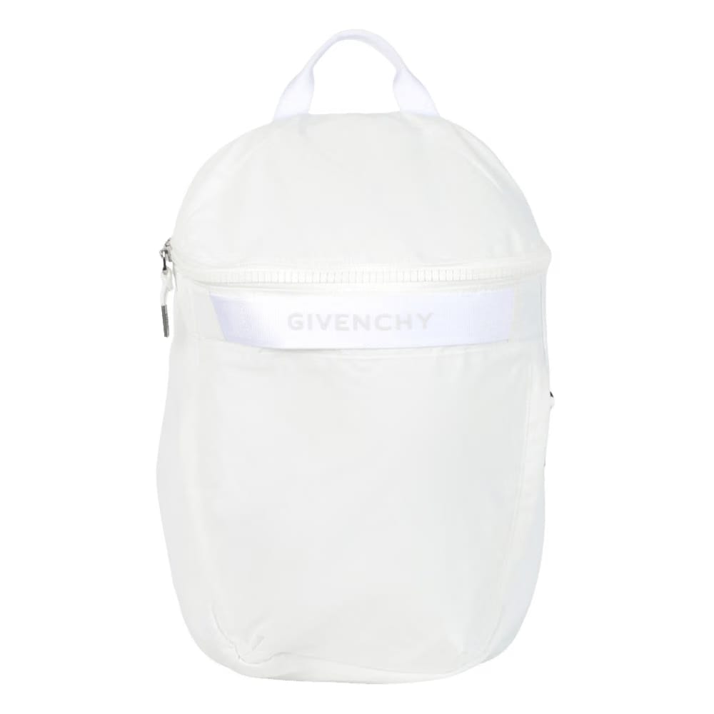 Givenchy G-Treck Backpack In Reflective Nylon White