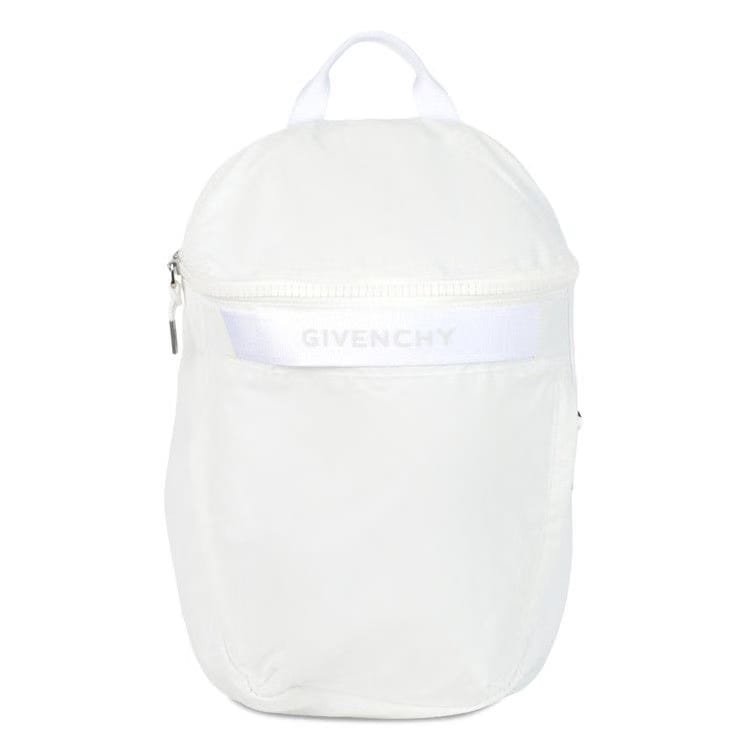 Givenchy G-Treck Backpack In Reflective Nylon White