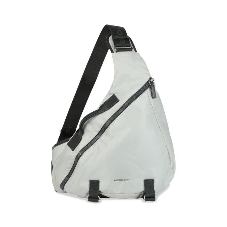 Givenchy Medium G-Zip Triangle Bag In Nylon Medium Grey