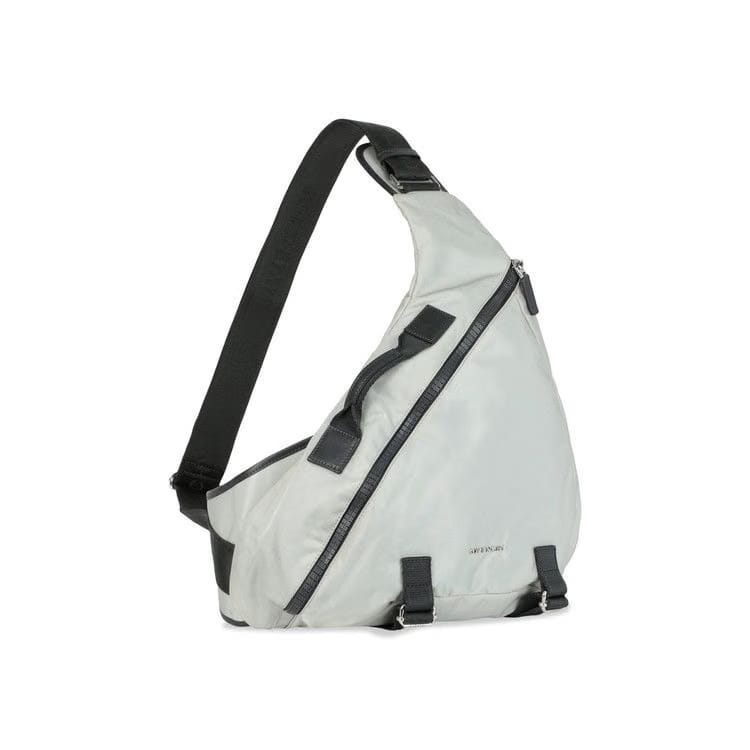 Givenchy Medium G-Zip Triangle Bag In Nylon Medium Grey