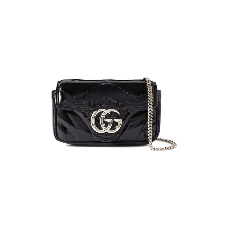 Gucci GG Marmont Patent Leather Super Mini Bag